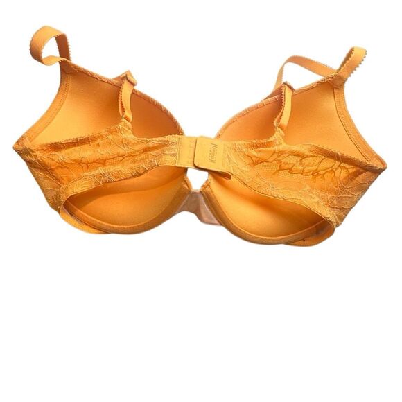 NWT Wolford Magnolia Lace Push-Up Demi Bra Mango Yellow 80E / 36E - Picture 7 of 11